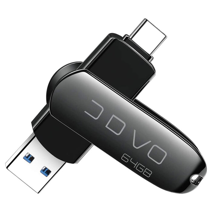 VTUC308 - USB3.0 Type-C/Type-A Dual Head Smartphone OTG Flash Drive-Swivel